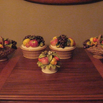 I am not quite sure what you would call them - fruit pottery?  china?