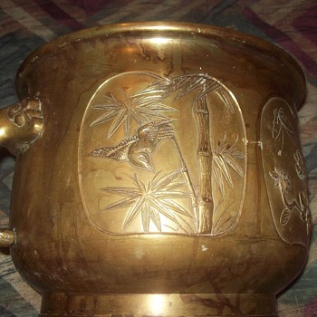 Antique Brass Planter