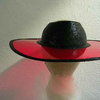 1980s Open Crown Hat