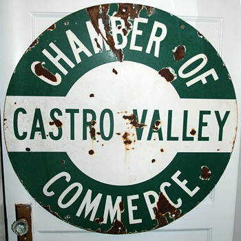 Porcelain Sign - Castro Valley Chamber of Commerce - Signs