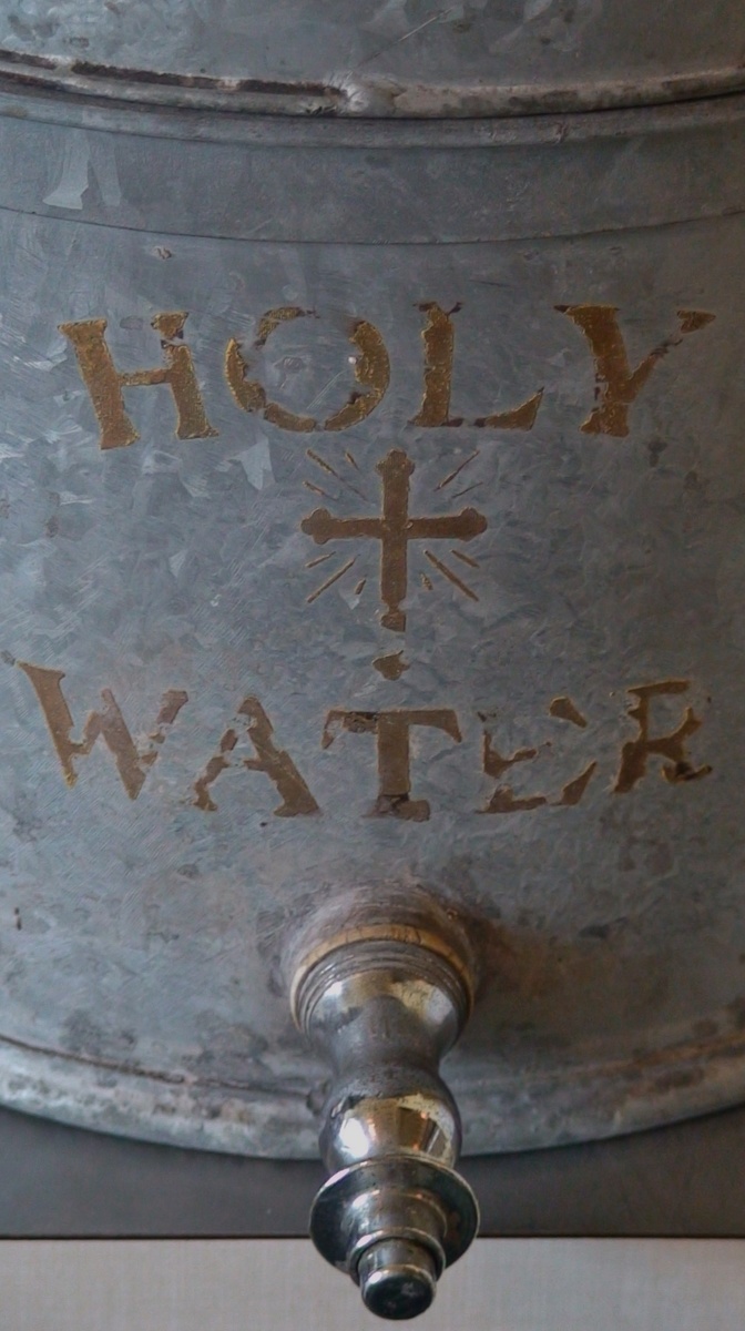 Holy Water Dispenser Vintage Galvanized Collectors Weekly