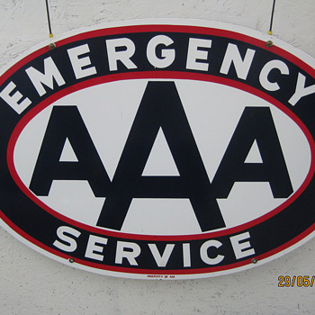 AAA porcelian sign
