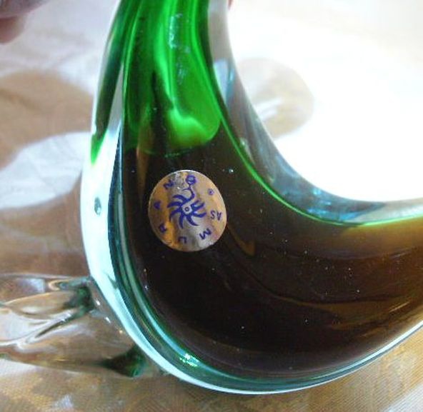MURANO Glass Duck Decanter 3 labels Collectors Weekly