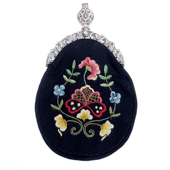 Can you help me identify the marks on the silver frame on my Antique Chatelaine Bag? - Bags