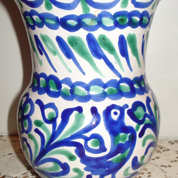 BEAUTIFUL BLUE VASE - Art Pottery