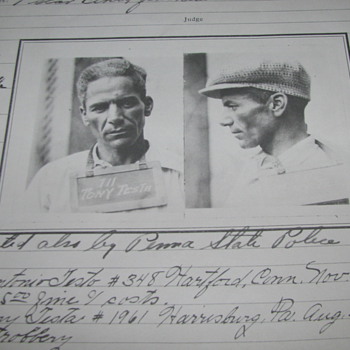 1930 Arrest Photo Copies of 2-Men Arrested, Harrisburg, PA.
