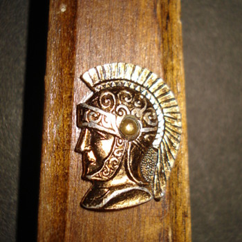 MADE IN JAPAN WOODEN HANDEL SPOON W/ROMAN EMBLEM