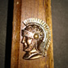 MADE IN JAPAN WOODEN HANDEL SPOON W/ROMAN EMBLEM