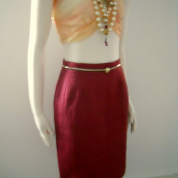 Mary McFadden Quilted Silk Skirt - Womens Clothing