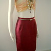 Mary McFadden Quilted Silk Skirt