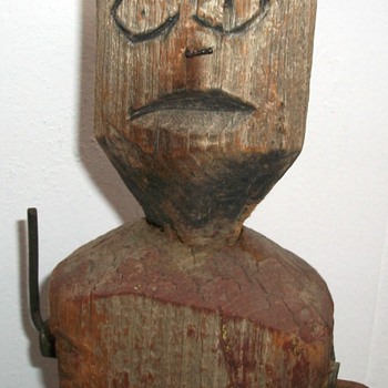 Large Wood Whirligig Lacks Arms - Folk Art