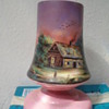Hand painted glass vase