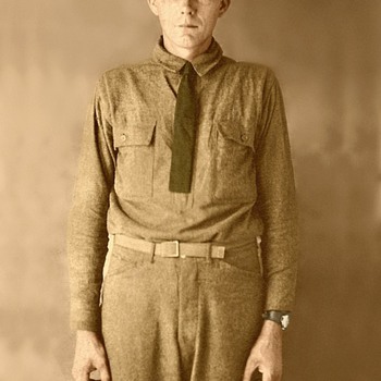 WWI Photo . Same family name as boy and dog 