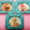 1950's PIN UP GIRL Advertising Tin Ashtrays