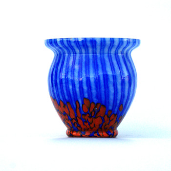 WELZ Stripes and Spots Vase - Art Glass