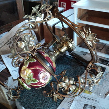 Majolica Gone With The wind hanging Lamp - Lamps