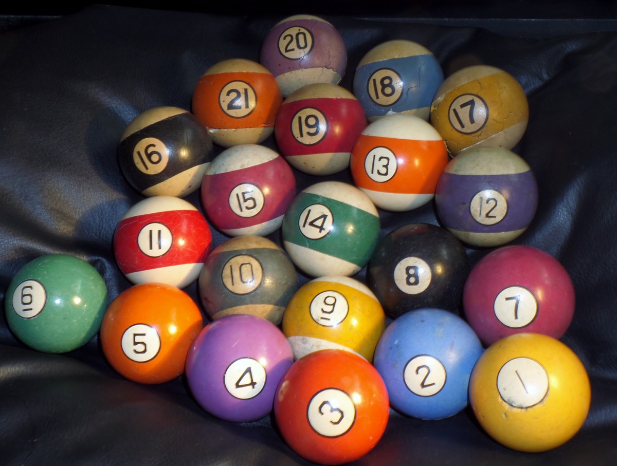 VERY RARE FULL SET of Baseball pocket billiards balls numbered 121. Collectors Weekly