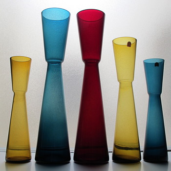 Blomglas Vases designed by Fabian Lundqvist for Alsterfors 1962 - Art Glass