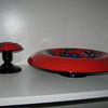 Czechoslovakia Kralik Low bowl and candlestick :(