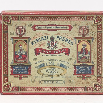 Kyriazi Frères Cigarette Tin (Egypt), Early 20th Century - Tobacciana