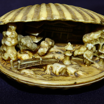 Ox Bone Carving Claim Shell PT 4193