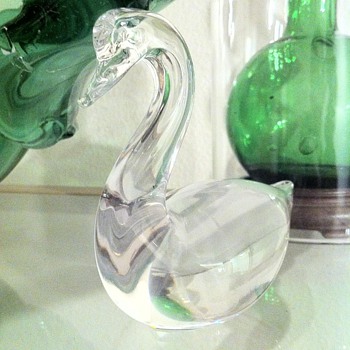 Marcolin Succum Crystal Swan - Art Glass