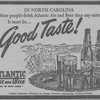 1945 - Atlantic Ale Advertisement - Advertising
