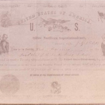 Native American treaty/ loyalty document - Photographs