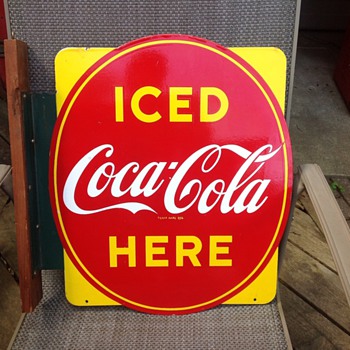 Canadian Coca-Cola Oval Flange Sign - Coca-Cola