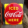 Canadian Coca-Cola Oval Flange Sign