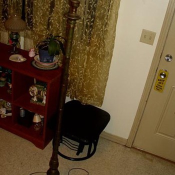brass bamboo floor lamp - Lamps