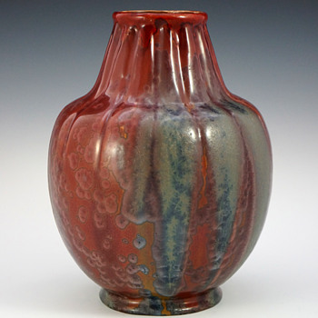 Rare 1910 Gabriel Fourmaintraux Desvres Vase - Art Nouveau
