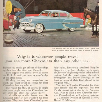 1953 - Chevrolet Bel-Air Advertisement - Advertising