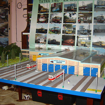 Tram depot diorama