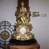French Bronze Statue Clock