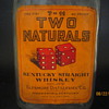 Early 1900's Two Naturals 7-11 Owensboro Kentucky Glenmore Distillieries Co. Whiskey Bottle w/Original Label