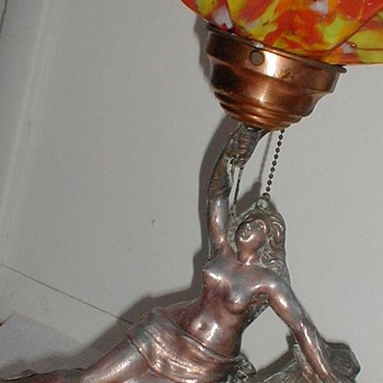 Reclining nude lamp