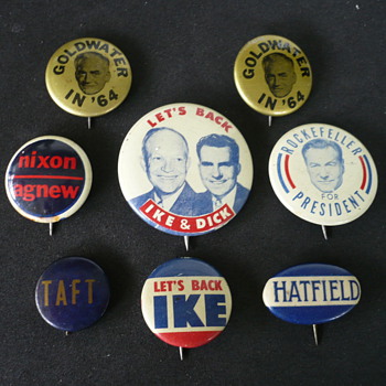 Political Buttons - Medals Pins and Badges