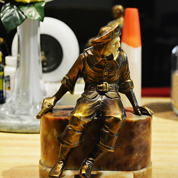 2nd, 1925 J B Hirsch Pirate Bookend with Oval Base - Books
