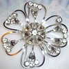 Unsigned rhinestone brooch.