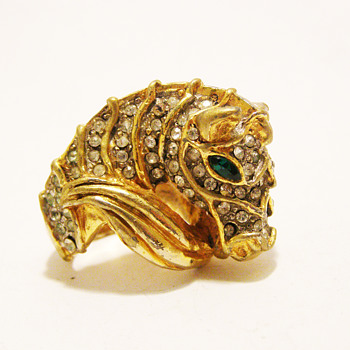 Vintage Kenneth Jay Lane Zebra Ring