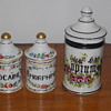 Limoges Apothecary Jars w/ Three Different Narcotics