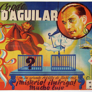 Original "Conde D'Aguilar Stone Lithograph Poster