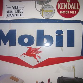 1959 Mobil Oil Porcelain Sign