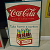 Early 1960s Sidewalk Six Pack "Take Home A Carton" Sign