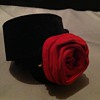 Neiman Marcus Vintage Belt Black with Red Rose