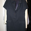 Possible Vintage Grey Dress Silver Robe like round buttons and satin lining inside