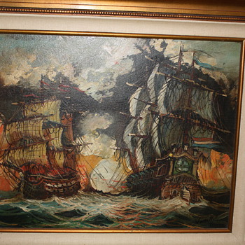 War Ships painting by Vasselli