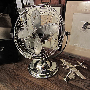  late 1940s Air Beam 3 speed chrome fan