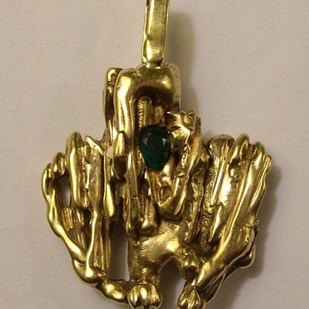 18k Gold Nugget Pendant